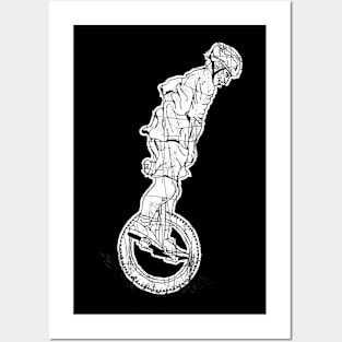 Crazy Offroad Unicycle Mountain Bike Downhill Hero Posters and Art
